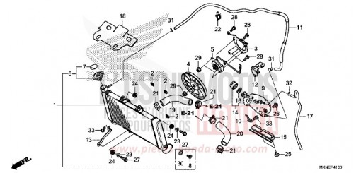RADIATEUR CBR650RAK de 2019